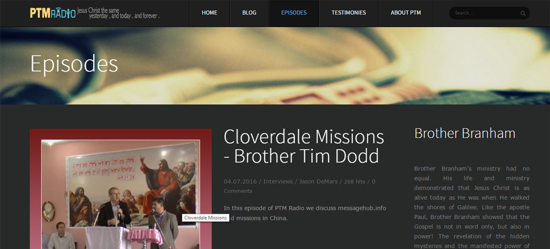PTM Radio Interview with Bro. Tim Dodd – Pt1